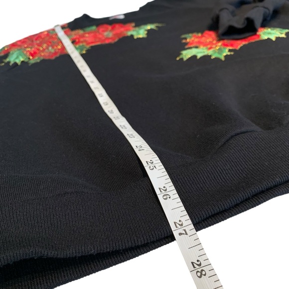 VINTAGE | 90s Poinsettias Crewneck - Sz Large - Picture 8 of 9